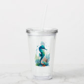 航海の/ビーチ/沿岸海馬アート アクリルタンブラー (裏面)