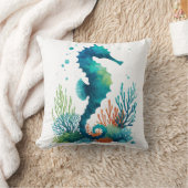 航海の/ビーチ/沿岸海馬アート クッション (ブランケット)