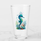 航海の/ビーチ/沿岸海馬アート タンブラーグラス (裏面)