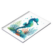 航海の/ビーチ/沿岸海馬アート ノートブック (左側)