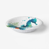 航海の/ビーチ/沿岸海馬アート ペーパーボウル (傾斜あり)