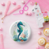 航海の/ビーチ/沿岸海馬アート ペーパーボウル (パーティー)