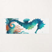 航海の/ビーチ/沿岸海馬アート ヨガマット (正面(横))