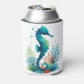 航海の/ビーチ/沿岸海馬アート 缶クーラー (缶裏面)