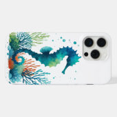 航海の/ビーチ/沿岸海馬アート iPhoneケース (裏面横)