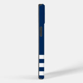 航海の,ヴィンテージいかりネイビーブルーストライプの Case-Mate iPhoneケース (裏面 / 右)