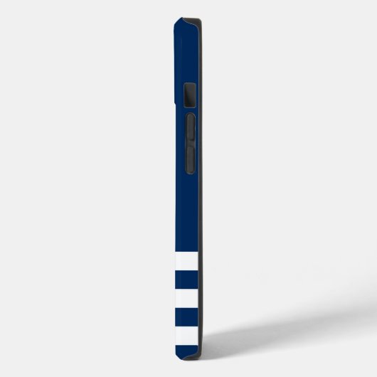 航海の,ヴィンテージいかりネイビーブルーストライプの Case-Mate iPhoneケース (裏面 / 左)