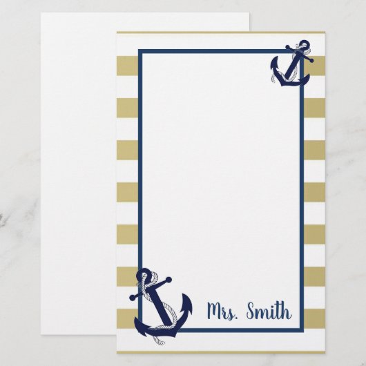 航海の 便箋 (正面/裏面)