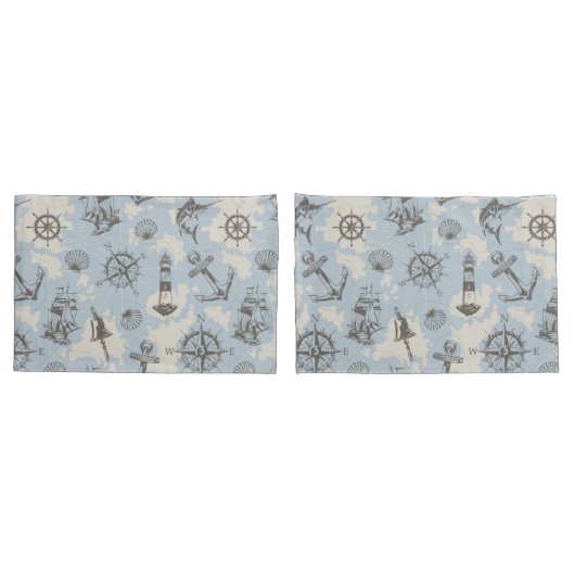 航海の 枕カバー (バックセット)