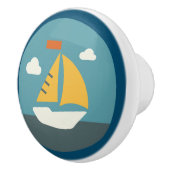 航海の,沿岸生活,帆船 セラミックノブ (右)