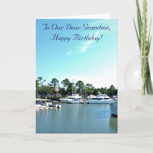 航海の&素晴らし、孫誕生日カード カード (正面)