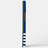 航海の、金ゴールドいかりネイビーストライプのブルーCase-Mate Case-Mate iPhoneケース (裏面 / 右)