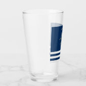 航海の,金ゴールドボートホイール，ネイビーブルーストライプズ タンブラーグラス (右)
