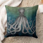 「航海の/Octopus」装飾用クッション クッション (ブランケット)