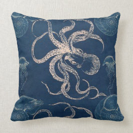 「航海の/Octopus」装飾用クッション クッション