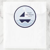 航海の/William/Sailboat/Stickers/Cupcakeトッパー ラウンドシール (バッグ)