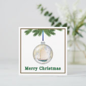 航海のChristmas Customizable Flat Greeting Card カード (スタンド正面)