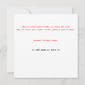 航海のChristmas Customizable Flat Greeting Card カード (裏面)