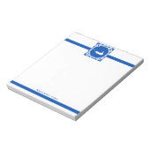 航海のNantucket BlueおよびWhite Notepad ノートパッド (回転)