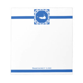航海のNantucket BlueおよびWhite Notepad ノートパッド