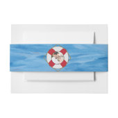 航海のPic Water Color'sを使用したLife Preserver結婚 招待状ベリーバンド (正面例)