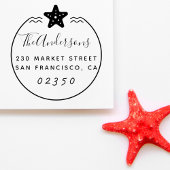 航海のStarfishファミリー名と差出人住所 セルフインキングスタンプ