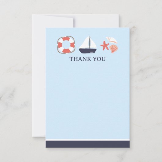 航海のThank Youフラットカード サンキューカード (正面)
