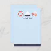 航海のThank Youフラットカード サンキューカード (正面/裏面)