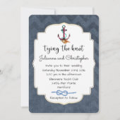 航海をテーマにしたウェディングアンカー 招待状 (正面)