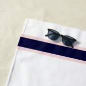 航海をテーマにしたウェディングフラワー アンカー ピンク ネイビー ブライド ビーチタオル (インサイチュ)