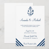 航海をテーマにしたウェディング招待状カード 招待状 (正面/裏面)