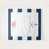 航海をテーマにしたブライダルシャワーの写真撮影ブース タペストリー (正面(横))