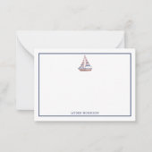 航海をテーマにした帆船名のオリジナルカード ノートカード (正面)