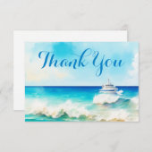 航海をテーマにした感謝カード サンキューカード (正面/裏面)