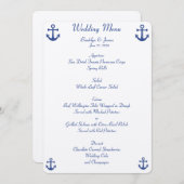 航海をテーマにした結婚式のメニュー オーダーメイド 招待状 (正面/裏面)