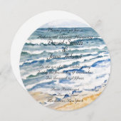 航海をテーマにした結婚式のリハーサルディナー 招待状 (正面/裏面)