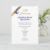 航海をテーマにした50周年結婚記念日 招待状 (スタンド正面)