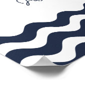 航海を記念したウェディングアンカーサイン ポスター (角)