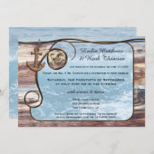 航海アンカーのポストまたは結婚式後の招待状 招待状 (正面/裏面)