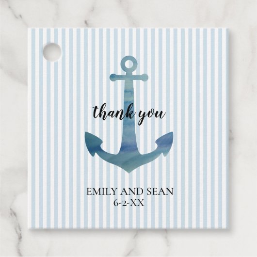 航海アンカー感謝タグ フェイバータグ (正面)