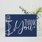航海アンカー感謝 Navy Blue サンキューカード (スタンド正面)