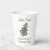 航海アンカー最後の航海 シングル女性最後のパーティー名 紙コップ (正面)
