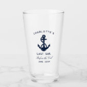 航海アンカー独身最後の夜記念品 タンブラーグラス (正面)