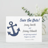 航海アンカー結婚式 Save the Date カード (スタンド正面)