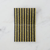 航海アンカー ゴールド ブラックストライプ テーブルプレースカード サンキューカード (内部)