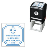 航海アンカー ダブルモノグラム 返信先住所 セルフインキングスタンプ (インサイチュ)