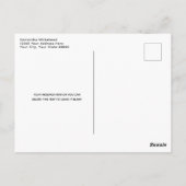 航海アンカー ネイビーブルー サンクス ポストカード (裏面)