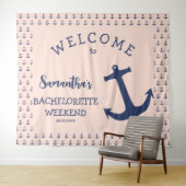 航海アンカー ビーチ バチェロレッテパーティー 背景 タペストリー (インサイチュ(横))