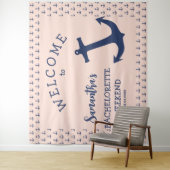 航海アンカー ビーチ バチェロレッテパーティー 背景 タペストリー (インサイチュ)