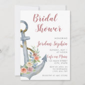 航海アンカー ブライダル ウェディングシャワー 招待状 (正面)